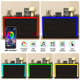 Melodyblue Dresser for Bedroom, 6 Drawer Dresser with LED Light, Black Dressers Chests of Drawers,Organizer Storage Drawers for Hallway, Entryway,Bedroom Melodyblue