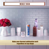 MEBMIK 2 Rolls 10mm x 33m(108ft) Heat Transfer Tape and 50pcs 5 x 10in Shrink Wrap for Sublimation Tumblers,Heat Resistant Tape,Sublimation Shrink Wrap Sleeves,Tumbler Shrink Wrap,20oz MEBMIK