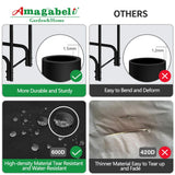 AMAGABELI GARDEN & HOME 4ft Firewood Rack With Cover Combo Set Waterproof Outdoor Log Holder, Fireplace Heavy Duty Stacker Pit for Patio Logs Storage Steel Tubular Wood Pile Tool Accessories Black AMAGABELI GARDEN & HOME