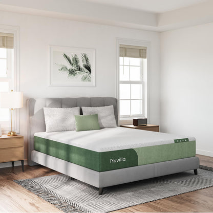 Novilla 12 Inch Twin Size Mattress Memory Foam Mattress with Cooling Gel Foam for Pressure Relief Twin Foam Mattress in a Box Medium Plush Twin Bed Mattress