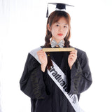 Tongcloud 6pcs 70 Inch Unisex Graduation Stole Sash Adult Plain Sublimation Graduation Stole Plain Satin Stole for Men Women(White) Tongcloud