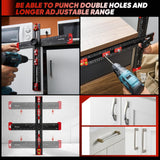 Saker 4-in-1 Drilling Positioning Ruler, Adjustable 13.78in Multifunctional T Square Ruler, Cabinet Hardware Jig, Marking Gauge Tools for Woodworking, Cabinet Drawer Door Hole Drilling Template Saker