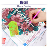 Religious Diamond Art Kits for Adults, Cross Flower Diamond Painting, Diamond Painting Kits for Adults Beginners, Diamond Art for Kids Gem Art Home Wall Decor 11.8x11.8Inch Baiwanerxiang