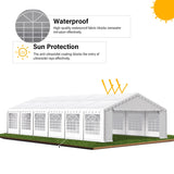 HERA'S PALACE 20'x 40' Outdoor Tents for Parties, Large Canopy Tent with 14 Removable Sidewalls, Heavy Duty Party Tent for Graduation, Wedding and Birthday (White) HERA'S PALACE