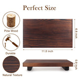 Farmhouse Bathroom Vanity Tray Wood Pedestal Stand Kitchen Countertop Trays Decorative Wooden Risers Dish Soap Dispenser Holder for Kitchen Counter Decor Modern Bathroom Sink Organizer Accessories Ayiaren