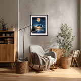 Ocean Animals Paint by Number, Dolphin Paint by Numbers Kit for Adults, Dolphins at Moonlight Acrylic Painting, Blue Ocean Wall Art, Gift & Home Wall Decor - Dolphin Jumping(16x20inch, No Frame) Cawpom