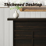 Farmhouse Home Bar Unit with 4-Tier Storage, 52 Inch Home Bar Table with 3 Drawers and 9 Wine Racks, Wine and Liquor Cabinet with Barn Door and Footrest, Indoor Bars for Home (Dark Oak) 4ever2buy