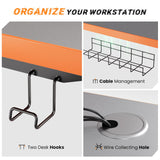 SIAGO Electric Standing Desk Adjustable - 48 x 24 Inch Sit Stand up Desk with Cable Management - 3 Memory Preset Adjustable Height Table SIAGO