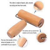 Whaline Wood Pastry Pizza Roller 2 Pieces Non Stick Wooden Rolling Pin for Home, Kitchen Baking Cooking Easy to Handle (T-Maple and H-Maple) Whaline