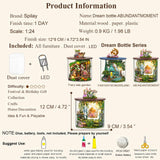 Spilay Dollhouse DIY Miniature Wooden Furniture Kit,Mini Handmade Doll House Model with Dust Cover & LED,1:24 Scale Creative Woodcrafts for Friend Lover Birthday Gift B113 Spilay