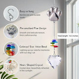 Pet Memorial Gifts for Dogs Cat: Loss of Dog Sympathy Gift- Rainbow Bridge Heart Shape Crystal Suncatcher, Pet Remembrance Ornament in Memory of Puppy, Thoughtful Passing Away Sympathy Keepsake Cynlsum