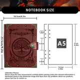 DUROTAN Tree of Life Journals Notebook Gift Set-Unique A5 Binder 400 Page Vintage Leather Suitable for Women & Men writing,Poets,Travelers,as a Diary Dnd Gift DUROTAN