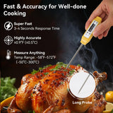 Akozon Digital Food Thermometer Automatic Calibration Pen High Accuracy Electronic Pocket Thermometer Yellow Home and Family Appliance and Decor Akozon