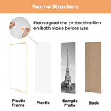upsimples 16x24 Picture Frame Natural 3 Pack, Scratch-Proof Poster Frames 16 x 24 for Photo Gallery - Slide-In Strips, Horizontal or Vertical Wall Mounting upsimples