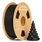 DEEPLEE PLA 1.75mm 3D Printer Filament, Dimensional Accuracy +/- 0.02mm, Neatly Wound, No Clogging, Vacuum Package, Fits for Most FDM 3D Printers, Cardboard Spool 1kg Black Deeplee