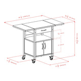 Winsome Wood Drop-Leaf Kitchen Cart Winsome