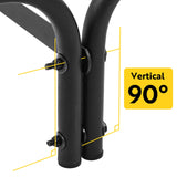 TMEE 8ft Firewood Rack Outdoor Heavy Duty Log Rack Firewood Storage Rack Holder Steel Tubular Easy Assemble Fire Wood Rack for Patio Kindling Logs Storage Steel Tubular Wood Pile Rack Tool Black (8ft) TMEE