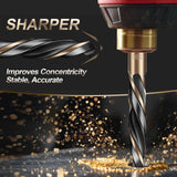 13pcs Hex Shank Drill Bit Set, Professional HSS Nitriding Twist Drill Bits, Upgrade Black and Gold Coated Drill Bit, Quick Change Design for Wood, Steel, Metal, and Plastic, 1/16IN to 1/4IN. Jonchinjn