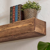 Adorwood Handmade Fireplace Mantel Shelf 60", Rustic Wood Mantles for Over Fireplace, Wall Mounted Floating Mantel Shelves for Living Room Decor (Dark Rustic, 60Lx6Hx8D inches) Adorwood