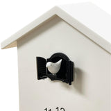 WALPLUS Modern Cuckoo Clocks for Wall Hourly Chiming Coo Coo Clock Volume Adjustable Cookoo Clock Removable Pendulum Christmas Cuckoo Clock Gift White Interior Decoration WALPLUS