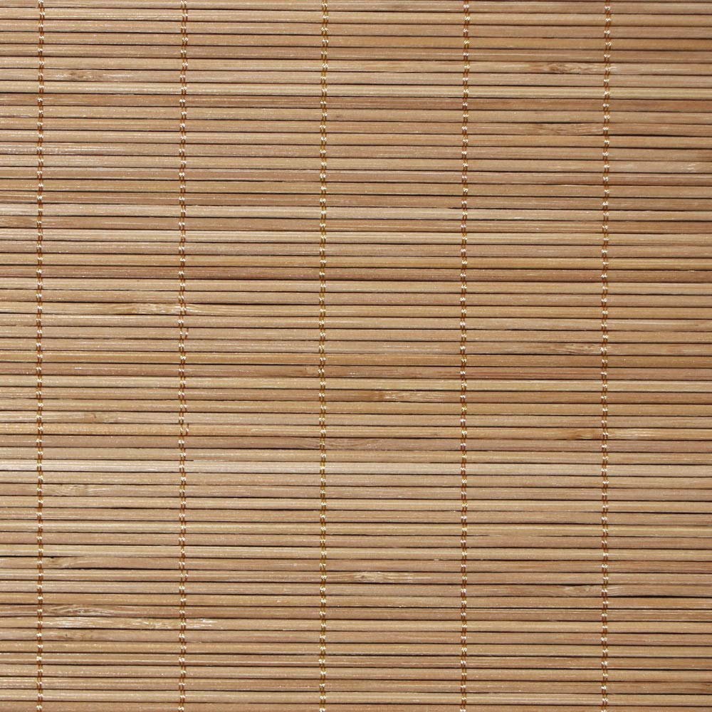 LANTIME Wood Window Roman Shades, Lined Blackout Bamboo Roman Shades Blinds, Easy Installation for Home and Garden, Pattern 6 LANTIME