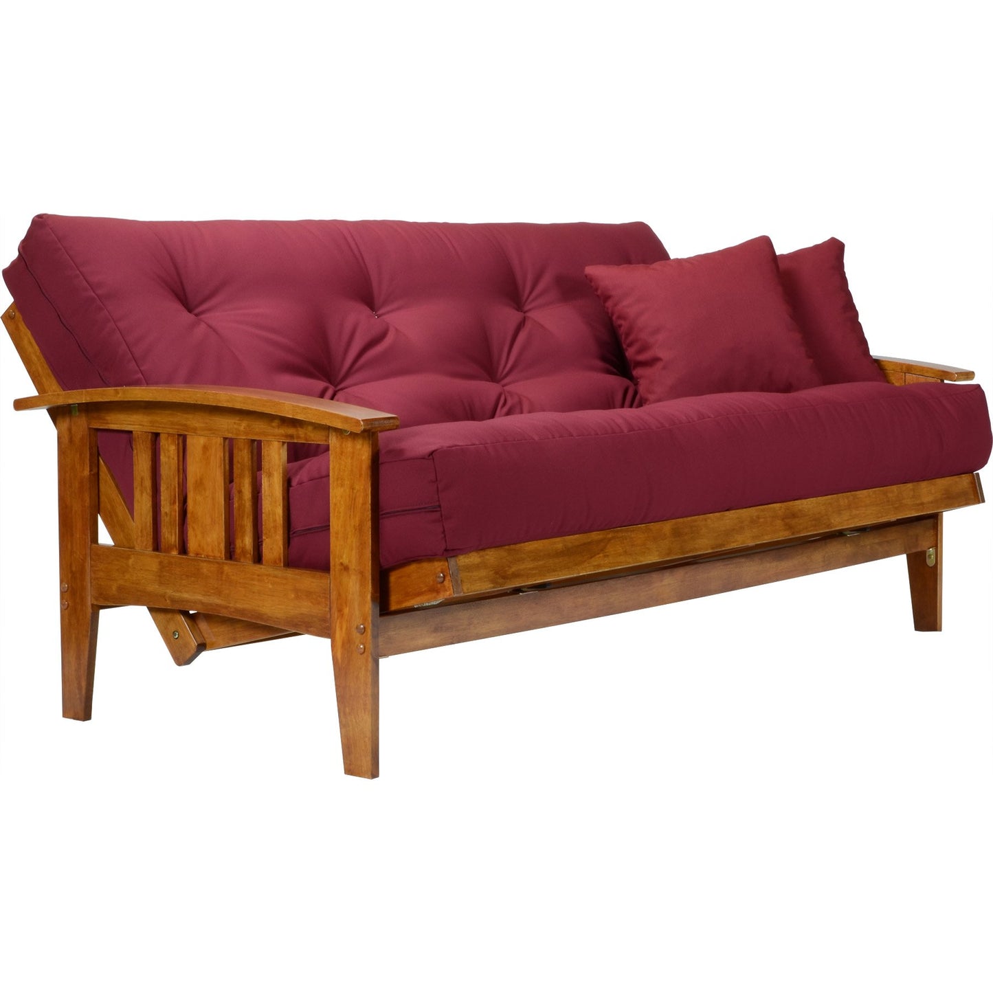 Nirvana Futons Westfield Futon Frame - Queen Size (Frame Only), Solid Hardwood in Heritage Finish