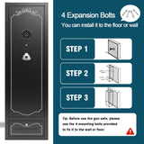 SAPITAL 8 Gun Safe Rifle,Gun Safe for Rifles and Pistols,Rifle Safe with Drawer,Gun Cabinet for Rifles and Shotguns with Scopes,Rifle Gun Safe with Removable Shelf Gun Rack (8 Gun Safe - Digital) SAPITAL