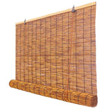 DISPRA Window Shade Blinds Bamboo Outdoor Patio Roll Up Blackout Shades 64" L x 36" 48" 23" 72" 33" 40" 56" 50" 60" 70" Cordless Light Filtering/Bamboo Window Roller Blind (Size : 64" L x 36" W) DISPRA