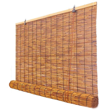 DISPRA Window Shade Blinds Bamboo Outdoor Patio Roll Up Blackout Shades 64" L x 36" 48" 23" 72" 33" 40" 56" 50" 60" 70" Cordless Light Filtering/Bamboo Window Roller Blind (Size : 64" L x 36" W) DISPRA