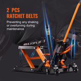 VEVOR Hydraulic Motorcycle Lift Jack, 1500 LBS Capacity ATV Scissor Lift Jack, Portable Motorcycle Lift Table with 4 Wheels, Hydraulic Foot-Operated Hoist Stand for Motorcycle ATV UTV Powersports VEVOR