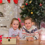 DAJAVE Unfinished Wooden Box, Wooden Storage Box with Hinged Lid, Pine Wood Box DIY Craft Stash Boxes for Arts Hobbies, DIY, Home Storage(9x9x4 Inch) DAJAVE