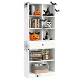 IRONCK Bookcase and Bookshelves, 70" Tall Bookshelf Floor Standing 6 Tiers Display Storage Shelves, Book Shelf with Drawers for Home Office, Living Room, Bedroom, Library, White IRONCK