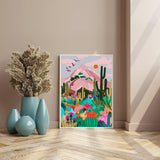 Jethami 2 Pack Paint by Numbers for Adults Beginner, Mountains Sunset Plant Landscape DIY Canvas Art Kit for Relaxation 16x20 in Jethami