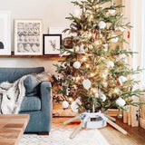 Blissun Christmas Tree Stand for Real Trees, Fits up to 8FT, Xmas Tree Holder and Base Stand, White Blissun