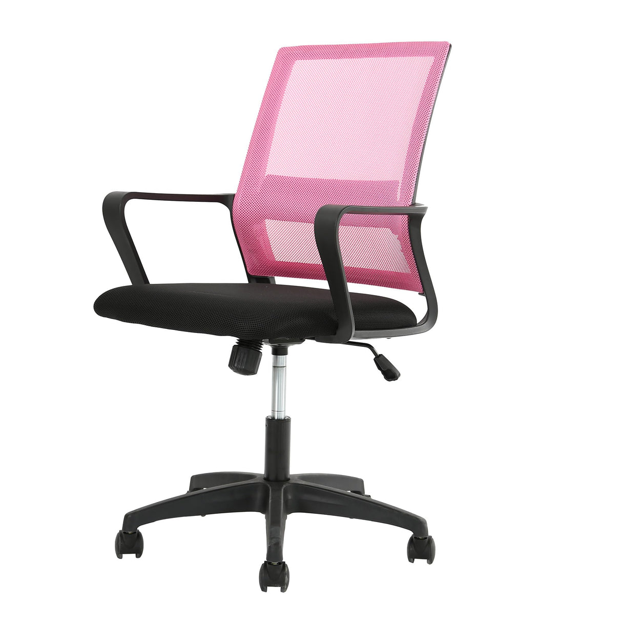 PayLessHere Gaming Chair Ergonomic Computer Chair Office Chair Video Game Chairs with Lumbar Support Desk Chair Armrest Mid Black Cushion Swivel Rolling Chair with Wheels for Home Office (Pink) PayLessHere