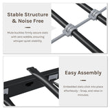 nesture. Bunk Bed Twin Over Twin, Heavy Duty Metal Bunkbeds with Full-Length Guardrail, Space-Saving Steel Bed for Kids & Adults, No Box Spring Required, Black nesture.