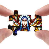 Stained Glass Cat Puzzle for Adults 1000 Piece, Colorful Religious Christian Jigsaw Puzzle, Kitty Kitten Mandala Puzzle BBOLDIN