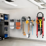 WALMANN Wall Mounted Garden Tool Organizer for Garage, Heavy Duty Folding Chair Storage Rack, 11-Inch Tools Storage Hooks for Shovels, Rakes, Ladders, Hold Up to 400 lbs WALMANN