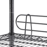 TRINITY Heavy Duty 6-Tier Adjustable Wire Shelving with Wheels and Backstands for Kitchen Organization, Garage Shelving, NSF Certified, 48” W x 18” D x 72-77” H, 800-4800 lb Capacity, Black TRINITY