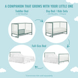 Dream On Me Arlo 5-in-1 Convertible Crib in Jungle Green, JPMA Certified, 3 Mattress Height Settings, Non-Toxic Finish, Made of Sustainable and Sturdy Pinewood Dream On Me