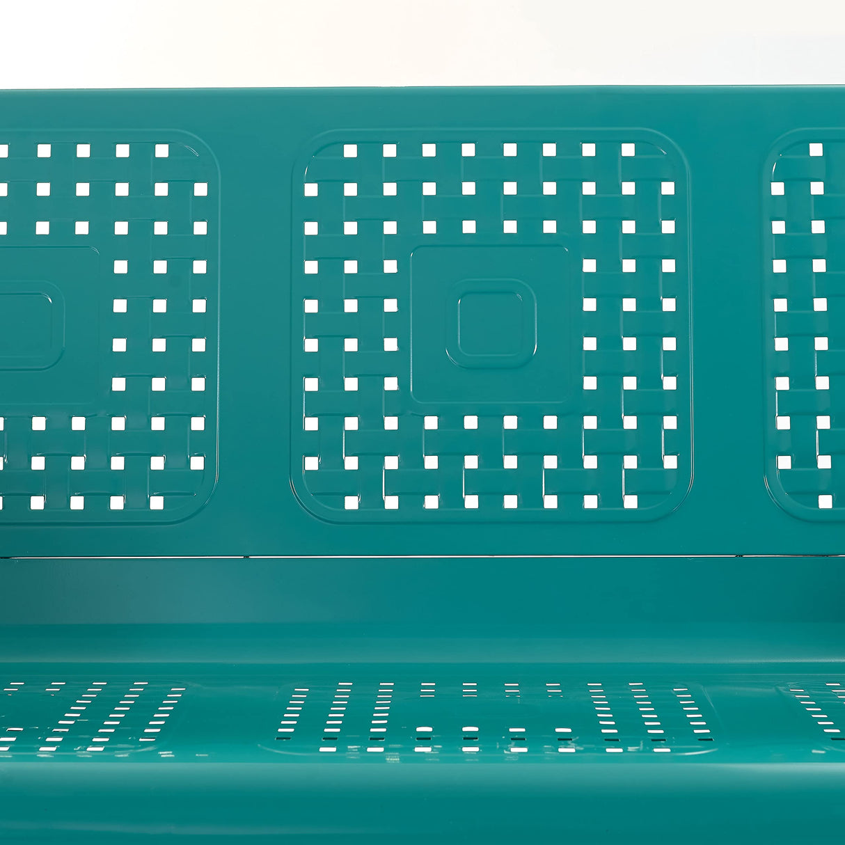 Crosley Furniture CO1023-TU Bates Retro Metal Outdoor Sofa Glider, Turquoise Gloss Crosley Furniture