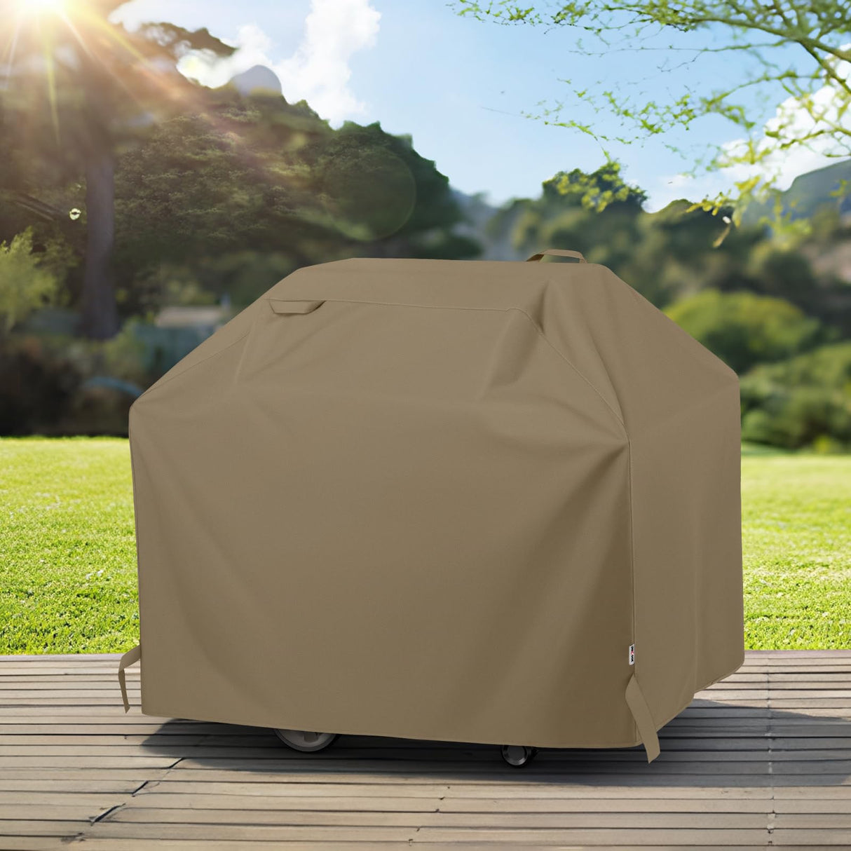 Unicook Grill Cover 60 Inch, Heavy Duty Waterproof BBQ Grill Cover for Outdoor Grill, Fade Resistant Gas BBQ Cover with Sealed Seam, Compatible with Weber Charbroil and More Grills, Neutral Taupe Unicook