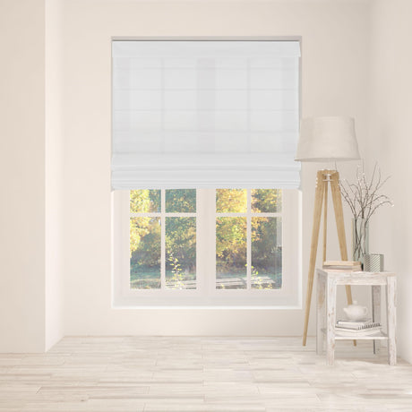 Arlo Blinds Cordless Fabric Roman Shades Light Filtering Window Blinds, Color: Cloud White, Size: 34.5" W x 60" H Arlo Blinds