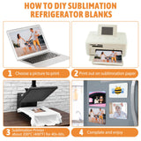 Xuhal 30 Pcs Sublimation Magnet Blanks 3.5x5.1 Inch Sublimation Refrigerator Magnet Bulk Personalized Large Rectangular Fridge Magnet Sublimation Blank Product for DIY Kitchen Oven Office Decorative Xuhal