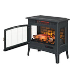duraflame Freestanding Electric Fireplace Stove Heater with 3D Flame Effect for 1,000 Sq. Ft. Room, Black Duraflame
