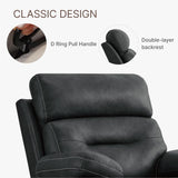 KISLOT Leather Recliner Chair Manual Sofa Rocker for Adults with Overstuffed Arm for Living Room Bedroom Home Theater Seating KISLOT