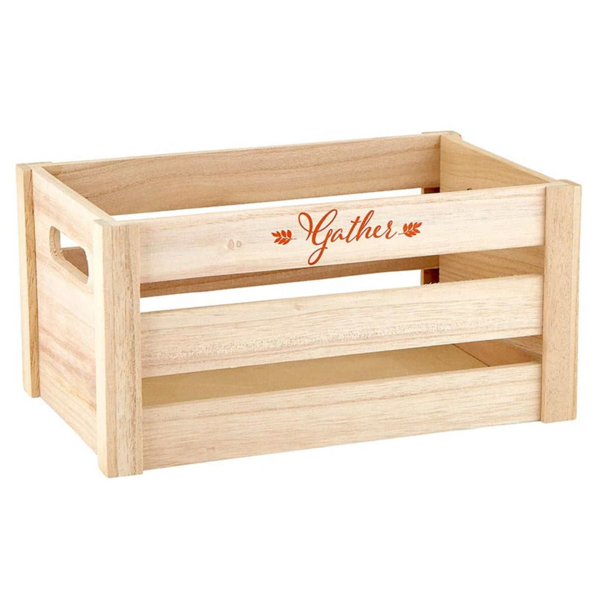 Storage Boxes - Heartfelt Collection - Set of 2 Farmhouse Style Nesting Wood Storage Crates, Small and Large, Grateful Heartfelt Collection