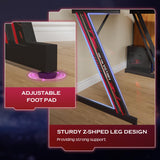 PayLessHere 39 Inch Z-Shaped Gaming Desk Computer Desk for Home Office with Headphone Hook Sturdy Workstation Table with Spacious Desktop,Red PayLessHere