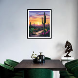 ARNLRDYA Cactus in Desert Paint by Numbers for Adults, Floral Sunset Paint by Number Kits for Beginner, Gobi Desert Scenery Acrylic Painting on Canvas for Gift Home Wall Decor(16×20inch, Unframe) ARNLRDYA