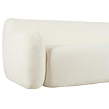 LUMISOL 81.5" Upholstered Curved Sofa Couch for Living Room, 3-Seat Minimalist Sofa, Modern Love Seat Furniture for Apartment Office Small Space, No Assembly Required, Beige LUMISOL